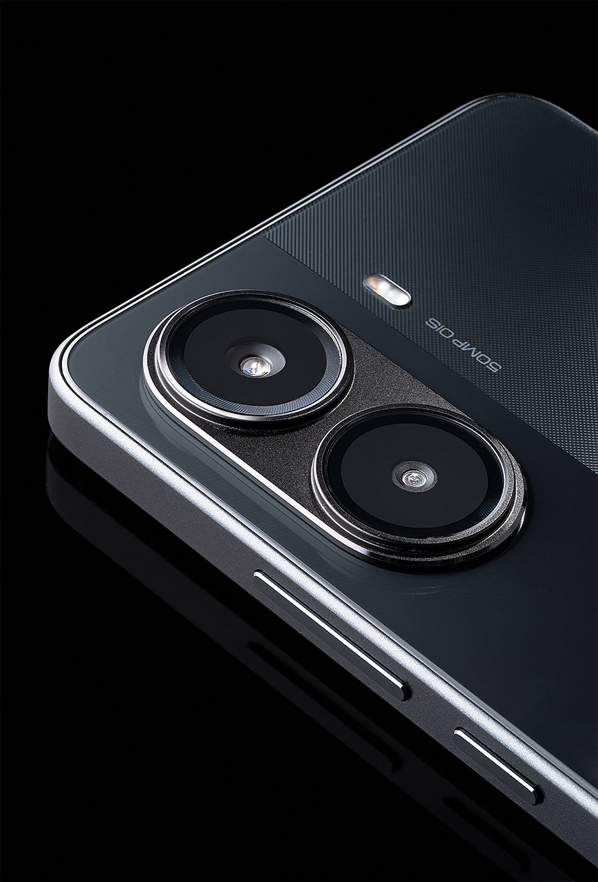 צילום מוצר - תקריב מצלמה של טלפון נייד