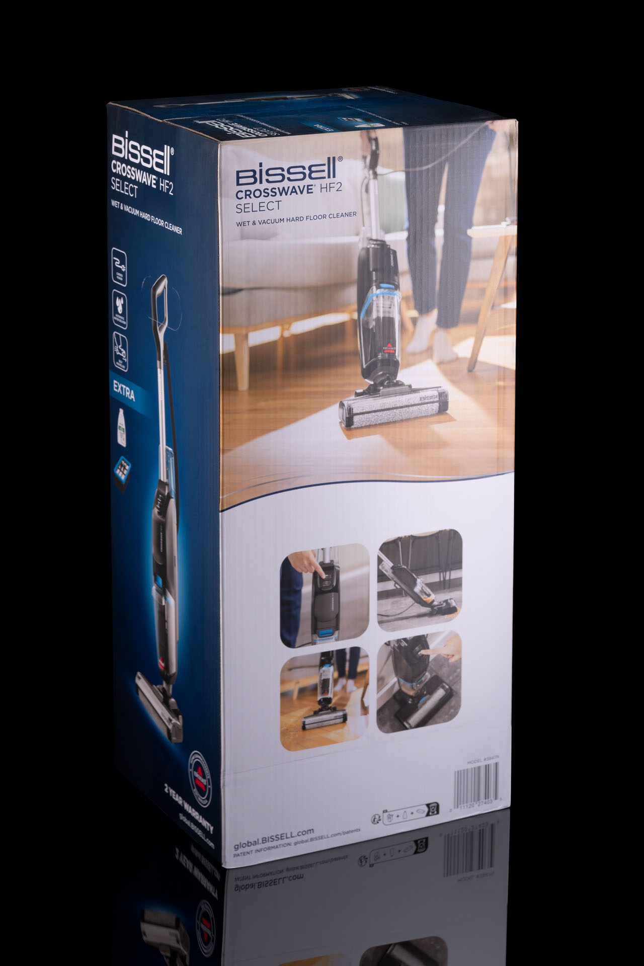 צילום אריזה על רקע לבן עם השתקפות