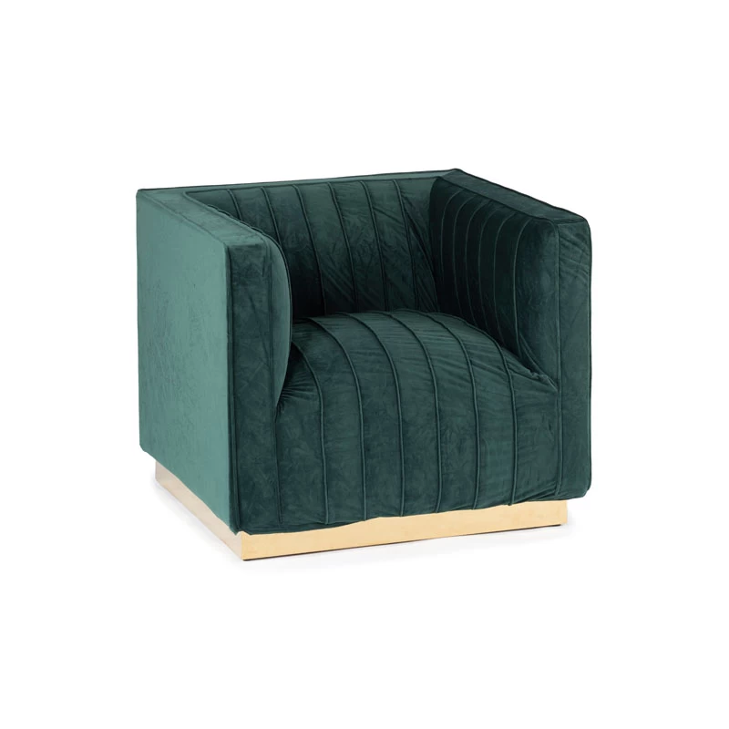 צילום רהיטים, כורסא ירוקה באלכסון